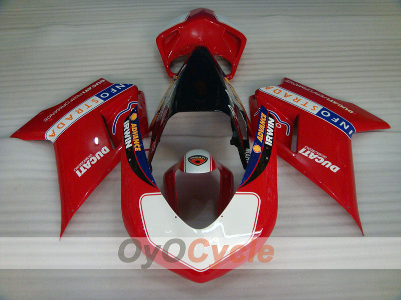 Injection Fairing kit for 08-13 Ducati 848 - Red, Black - INFO STRADA #OYO87906219