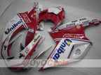 Injection Fairing kit for 07-09 Ducati 1098 - Red, White - Unibat #OYO87906221