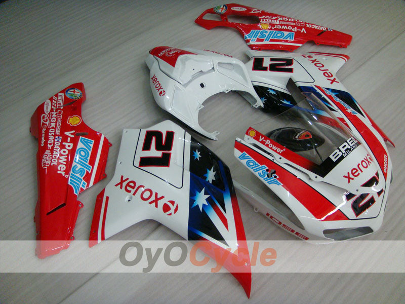 Injection Fairing kit for 07-09 Ducati 1098 - Red, White - Xerox #OYO87906222 Main image
