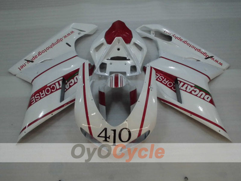 Injection Fairing kit for 07-09 Ducati 1098 - Red, White - Factory Style #OYO87906223