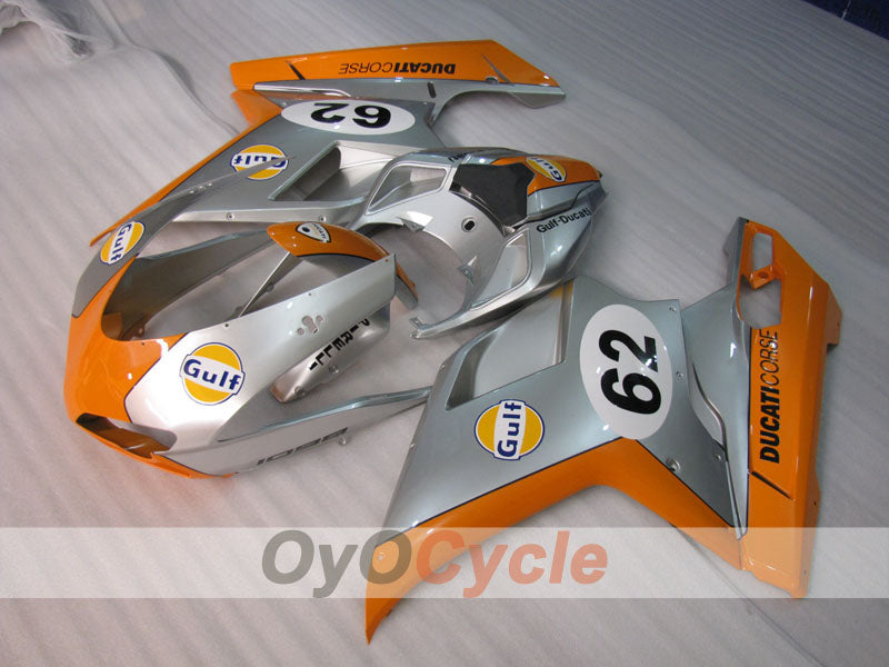 Injection Fairing kit for 07-09 Ducati 1098 - Orange, Silver - Gulf #OYO87906224