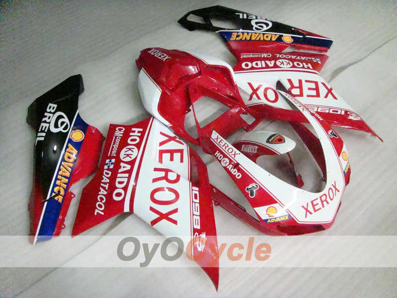 Injection Fairing kit for 07-09 Ducati 1098 - Red, White, Black - Xerox #OYO87906226 Main image