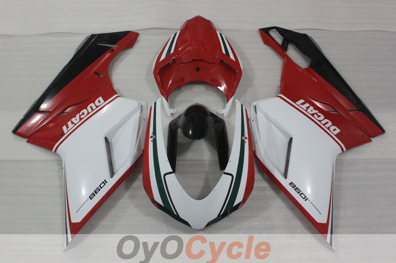Injection Fairing kit for 07-09 Ducati 1098 - Red, White - Factory Style #OYO87906228