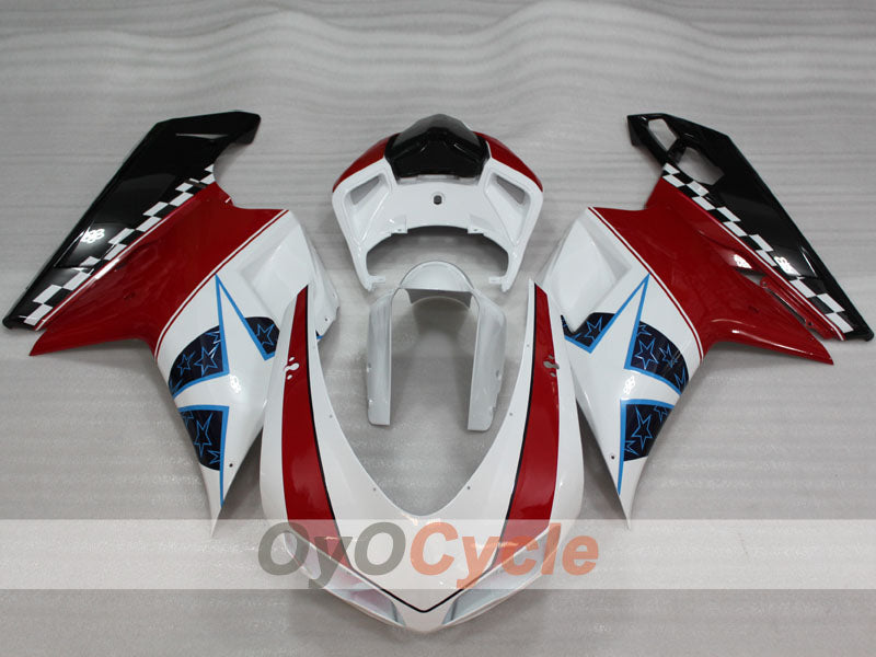 Injection Fairing kit for 07-09 Ducati 1098 - Red, White - Factory Style #OYO87906234