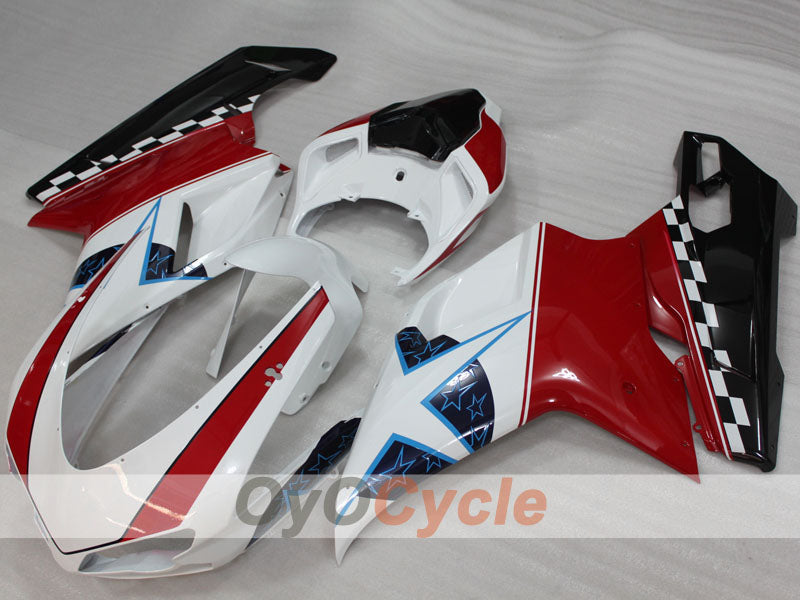 Injection Fairing kit for 07-09 Ducati 1098 - Red, White - Factory Style #OYO87906234