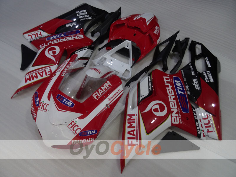 Injection Fairing kit for 07-09 Ducati 1098 - Red, White, Black - FIAMM #OYO87906235 Main image