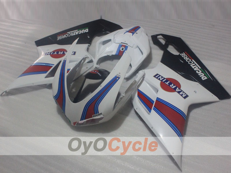 Injection Fairing kit for 07-09 Ducati 1098 - White, Black - Xerox #OYO87906237 Secondary image