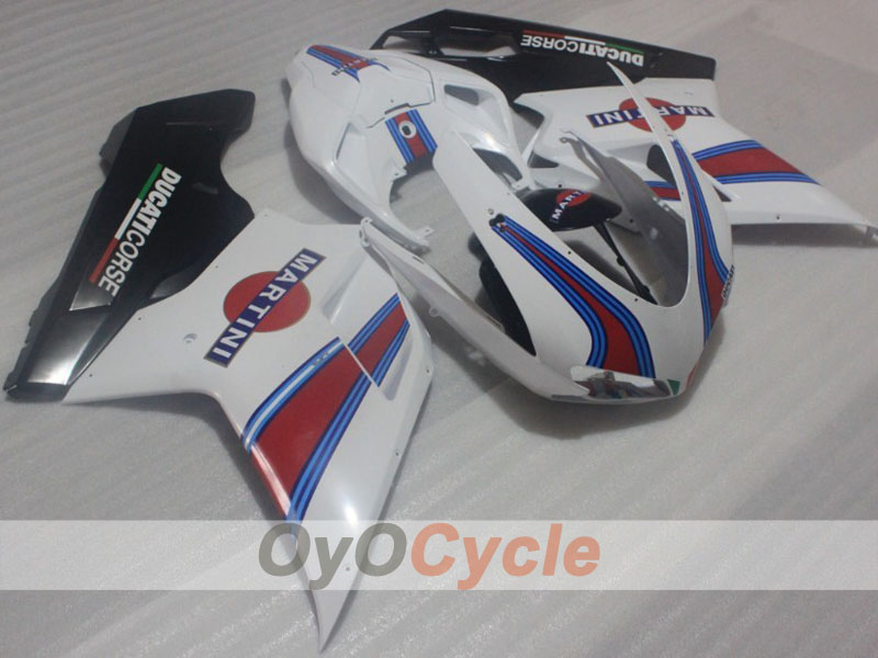 Injection Fairing kit for 07-09 Ducati 1098 - White, Black - Xerox #OYO87906237