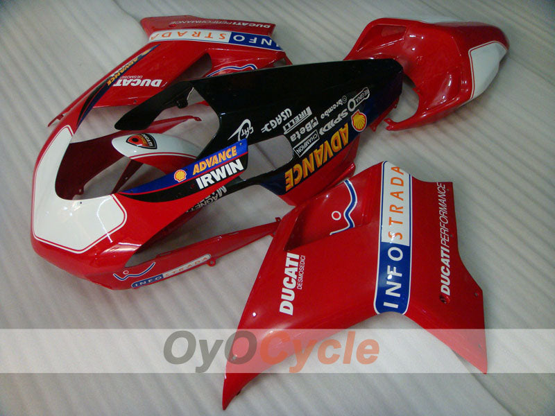 Injection Fairing kit for 07-09 Ducati 1098 - Red, White, Black - INFO STRADA #OYO87906240 Main image