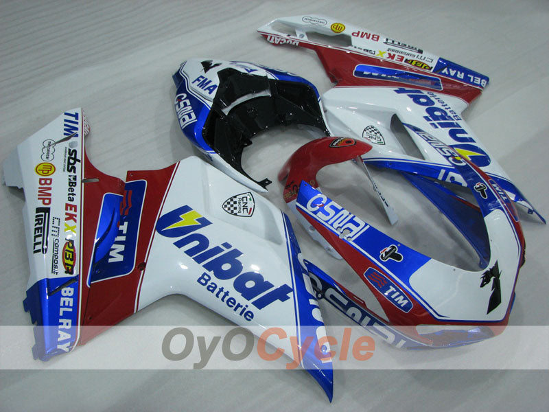 Injection Fairing kit for 07-09 Ducati 1098 - Red, Blue, White - Unibat #OYO87906241