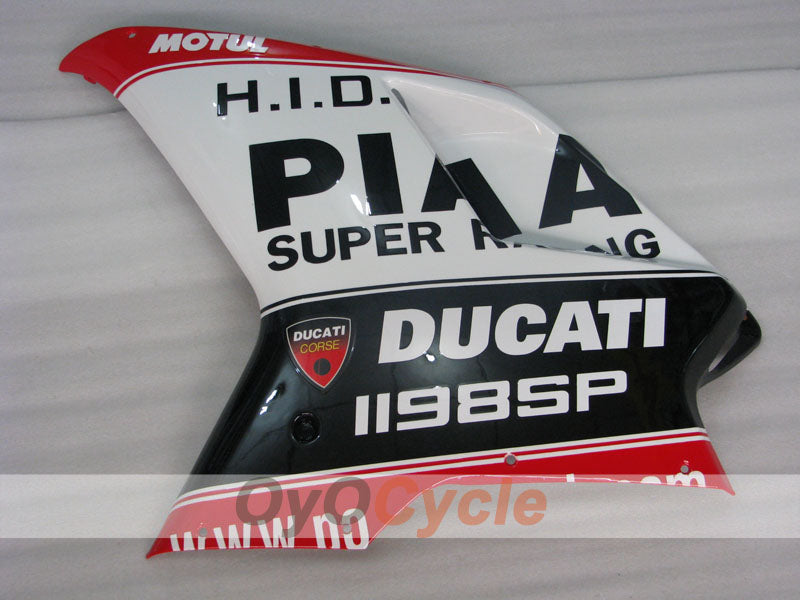 Injection Fairing kit for 09-11 Ducati 1198 - Red, White, Black - Factory Style #OYO87906244