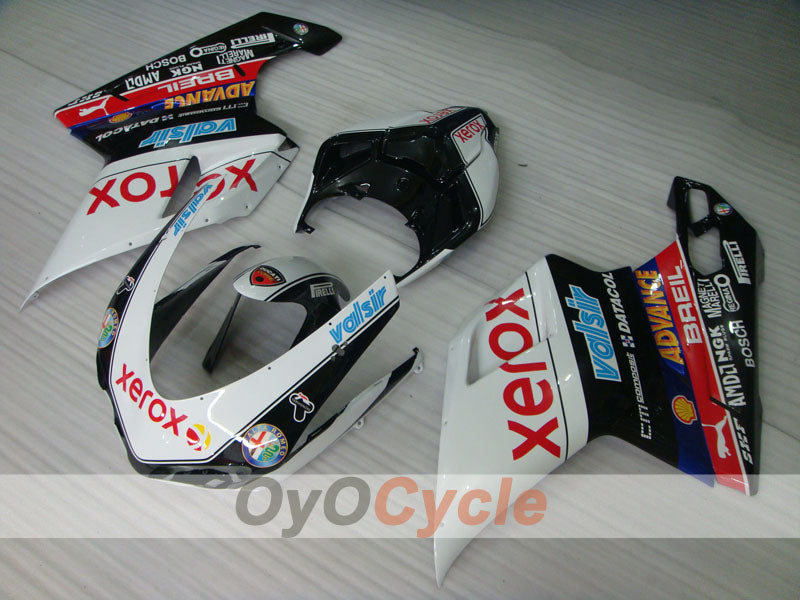 Injection Fairing kit for 09-11 Ducati 1198 - White, Black - Xerox #OYO87906245