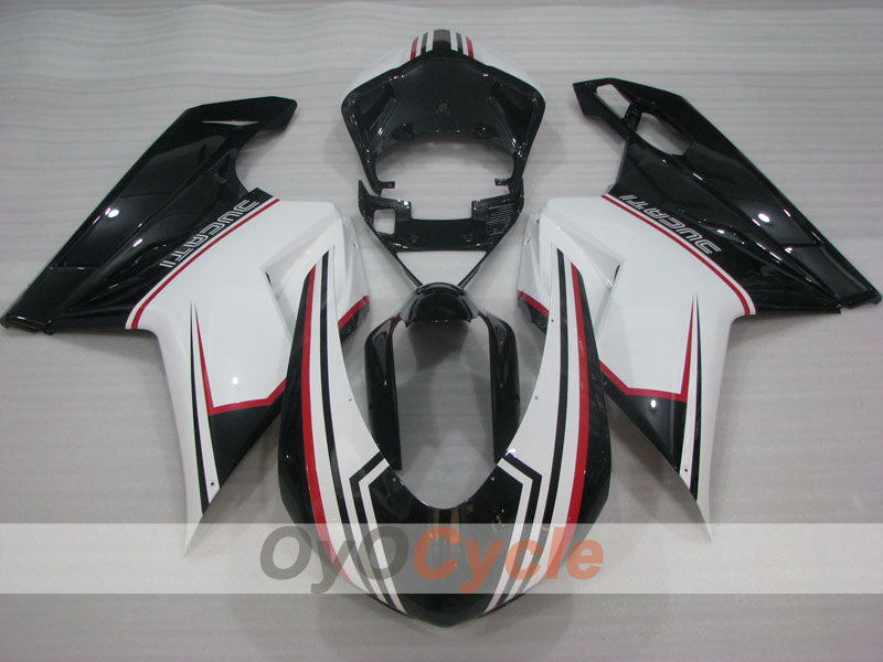 Injection Fairing kit for 09-11 Ducati 1198 - White, Black - Factory Style #OYO87906249