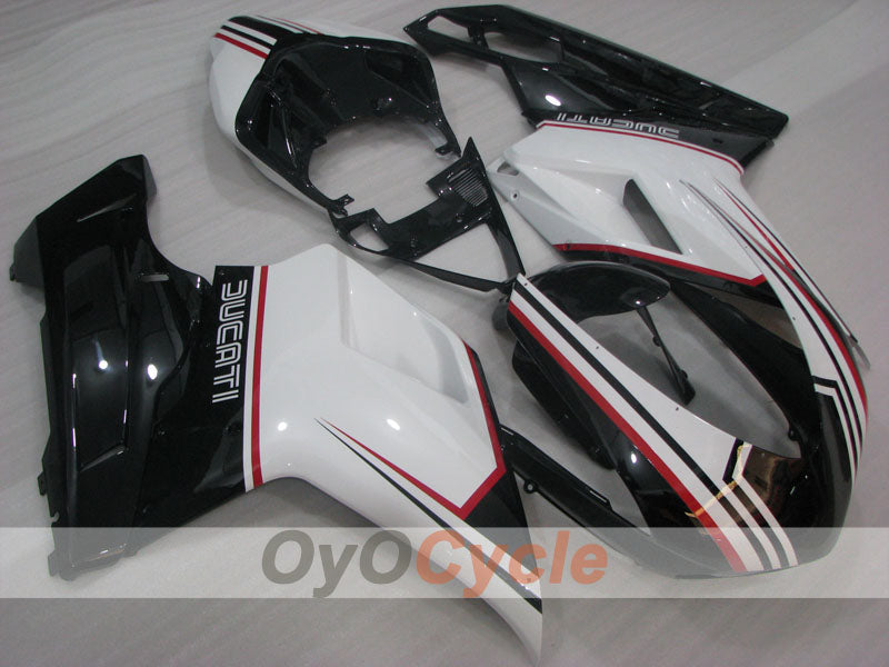 Injection Fairing kit for 09-11 Ducati 1198 - White, Black - Factory Style #OYO87906249