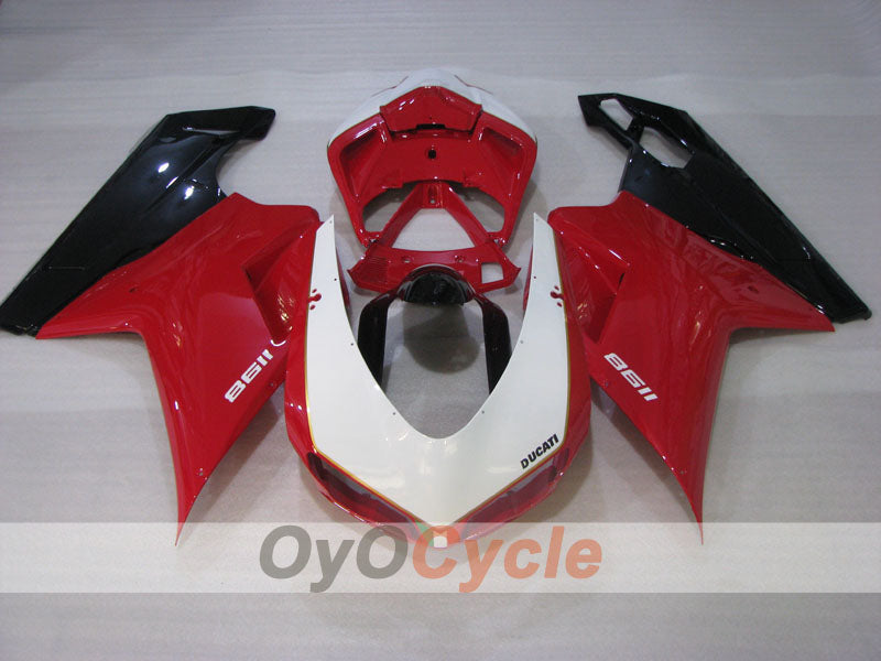 Injection Fairing kit for 09-11 Ducati 1198 - Red, White, Black - Factory Style #OYO87906252 Secondary image