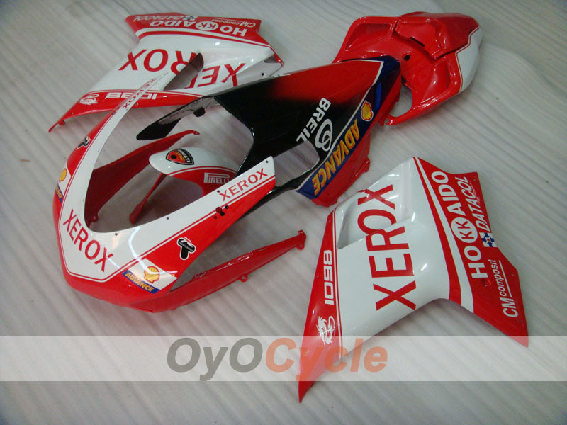 Injection Fairing kit for 09-11 Ducati 1198 - Red, White, Black - Xerox #OYO87906254
