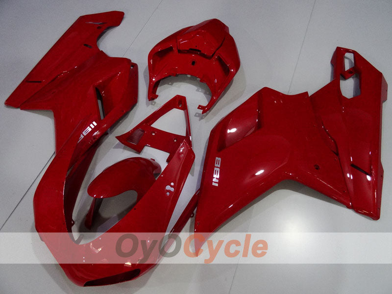 Injection Fairing kit for 09-11 Ducati 1198 - Red - Factory Style #OYO87906256 Main image