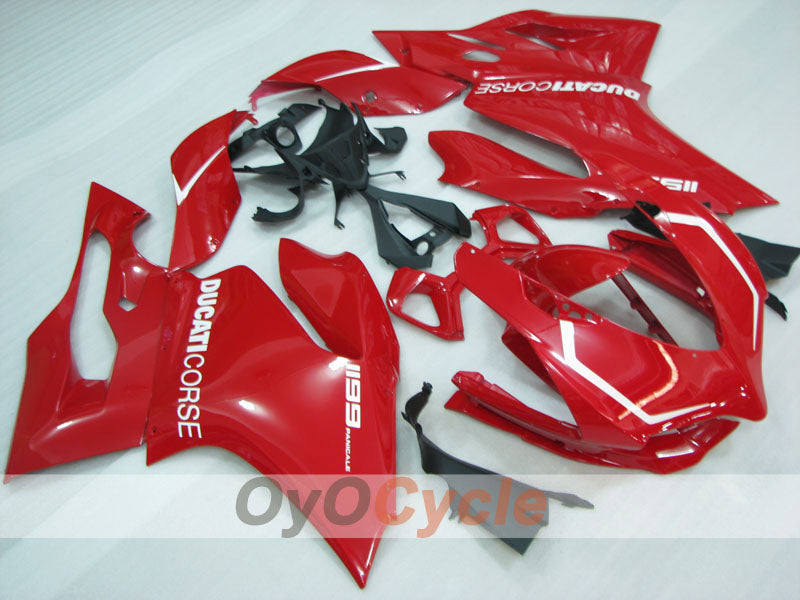 Injection Fairing kit for 11-14 Ducati 1199 - Red - Factory Style #OYO87906261 Main image