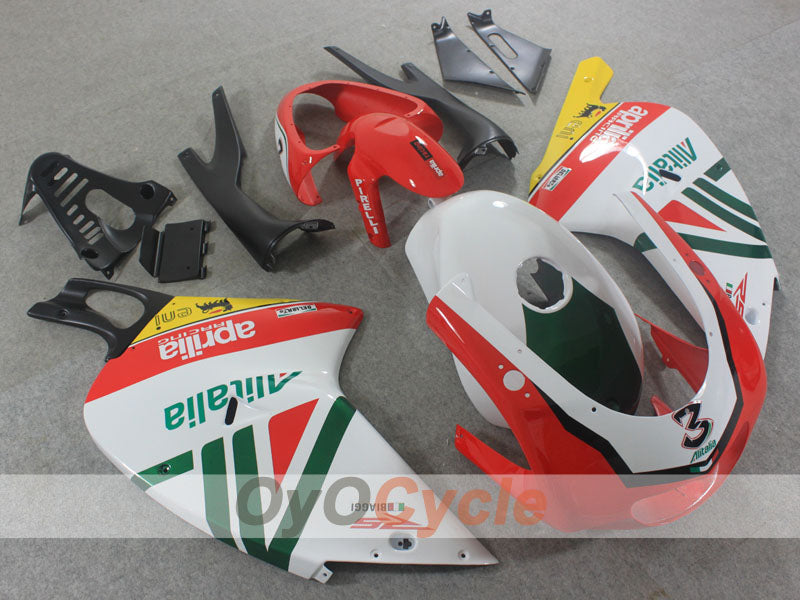 Fairing kit for 01-05 Aprilia RS125 - Red, Green, White - Alitalia #OYO87906267 Main image