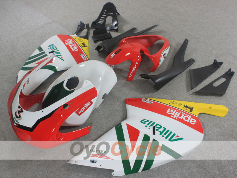 Fairing kit for 01-05 Aprilia RS125 - Red, Green, White - Alitalia #OYO87906267 Secondary image