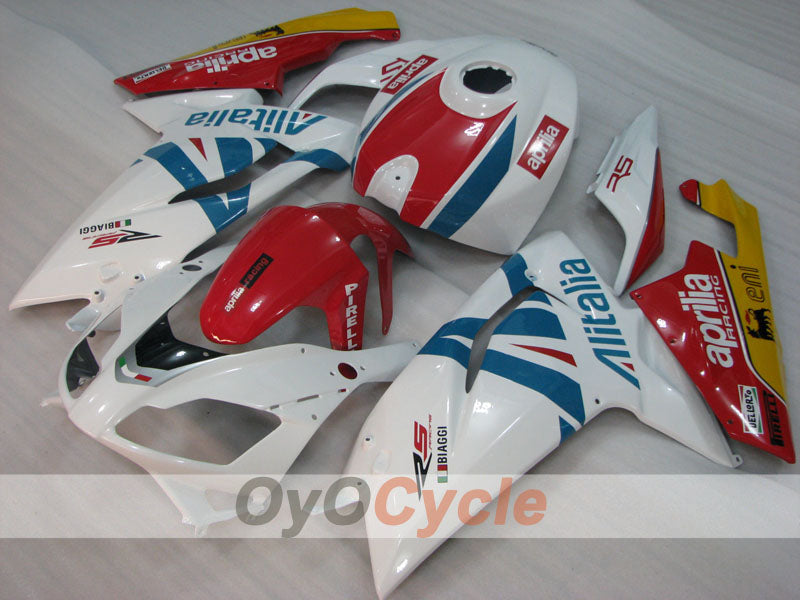 Fairing kit for 06-10 Aprilia RS125 - Red, Blue, White - Alitalia #OYO87906281