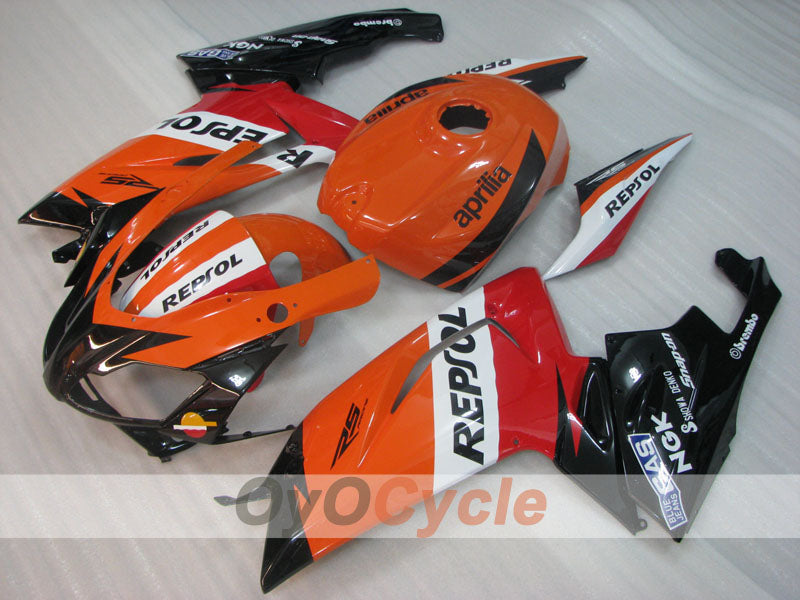 Fairing kit for 06-10 Aprilia RS125 - Red, Orange, Black - PEPSI #OYO87906283 Main image