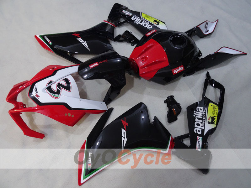Fairing kit for 09-14 Aprilia RSV4 - Red, White, Black - Factory Style #OYO87906286 Main image