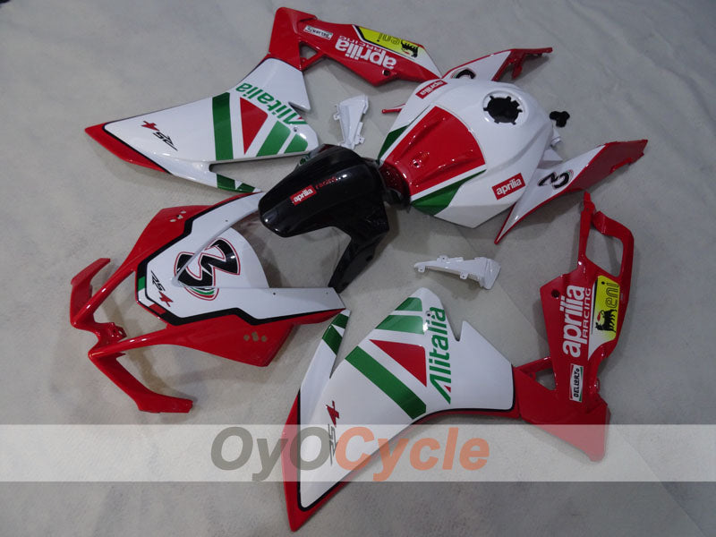 Fairing kit for 09-14 Aprilia RSV4 - Red, Green, White, Black - Alitalia #OYO87906287