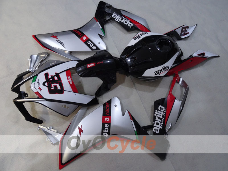 Fairing kit for 09-14 Aprilia RSV4 - Red, White, Silver - #bearacer #OYO87906288