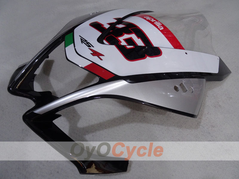 Fairing kit for 09-14 Aprilia RSV4 - Red, White, Silver - #bearacer #OYO87906288