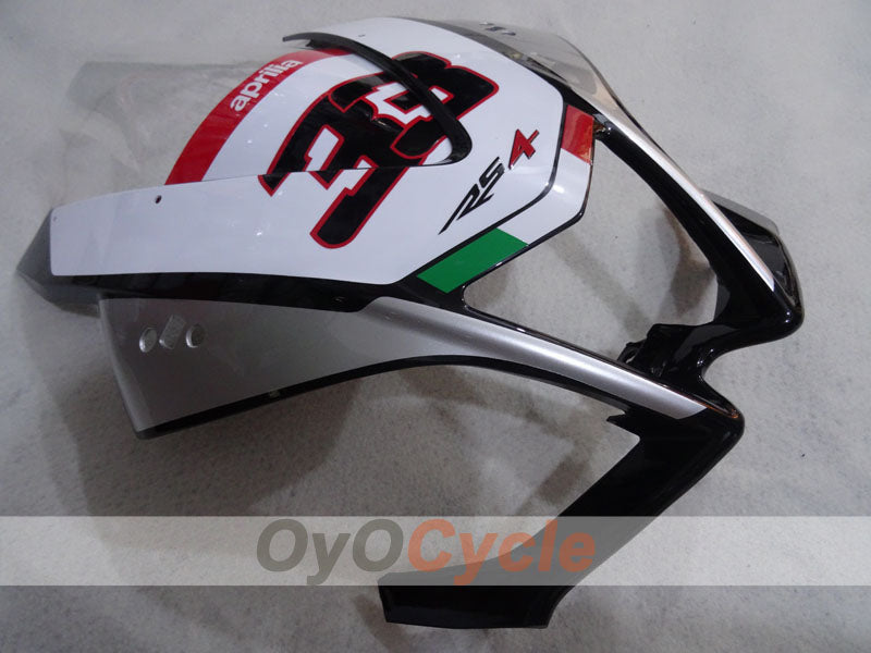 Fairing kit for 09-14 Aprilia RSV4 - Red, White, Silver - #bearacer #OYO87906288
