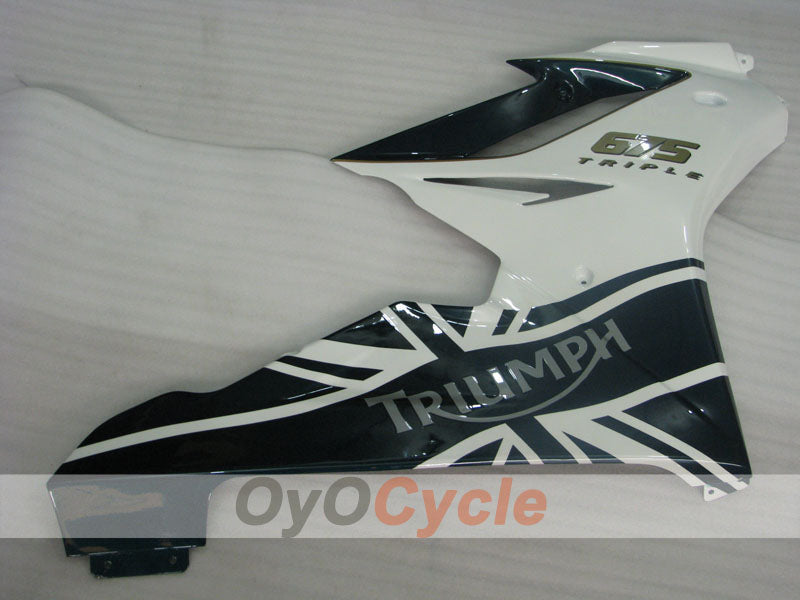 Injection Fairing kit for 06-08 Triumph Daytona 675 - White, Black - Factory Style #OYO87906300