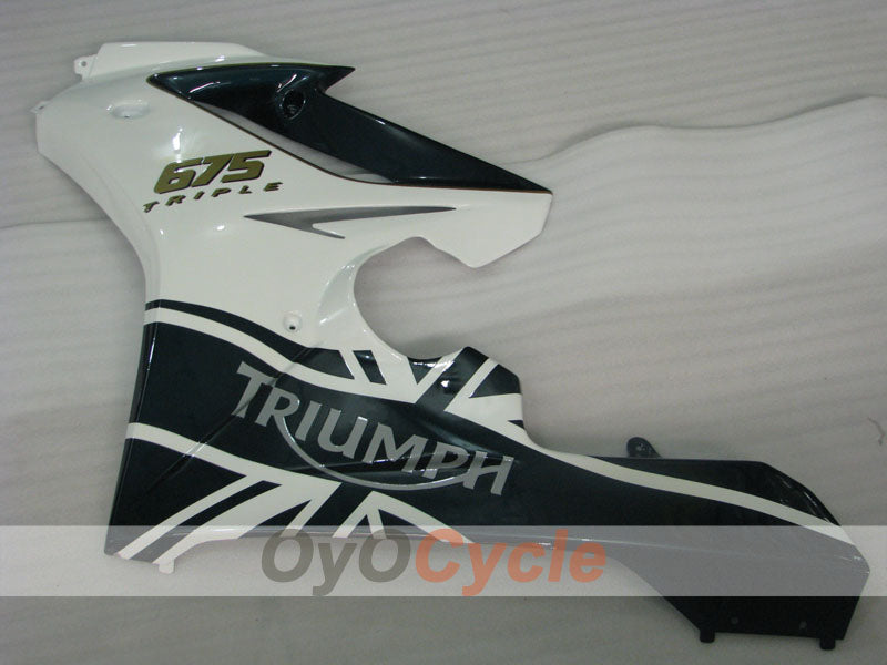 Injection Fairing kit for 06-08 Triumph Daytona 675 - White, Black - Factory Style #OYO87906300