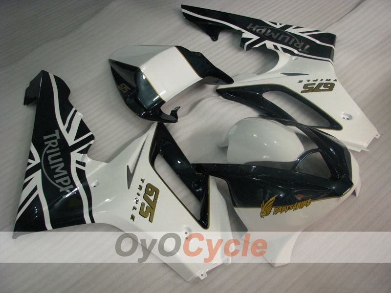 Injection Fairing kit for 06-08 Triumph Daytona 675 - White, Black - Factory Style #OYO87906300
