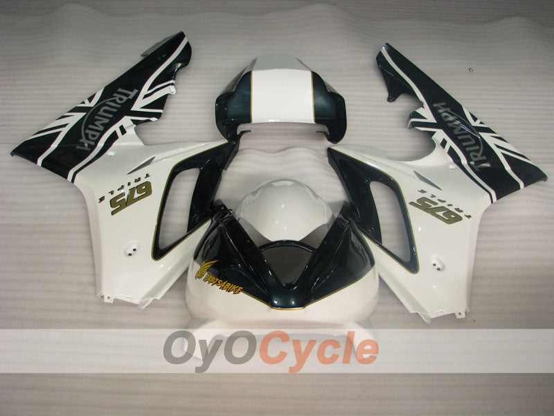 Injection Fairing kit for 06-08 Triumph Daytona 675 - White, Black - Factory Style #OYO87906300