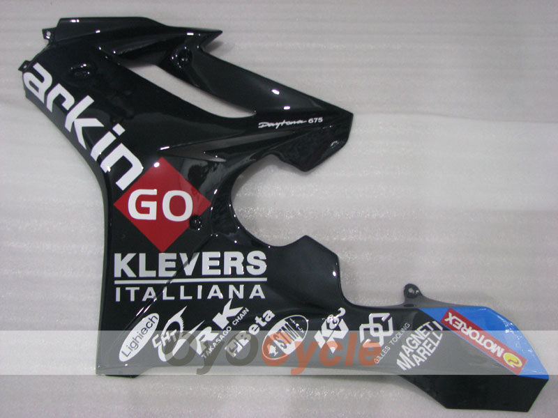 Injection Fairing kit for 06-08 Triumph Daytona 675 - White, Black - parkingo #OYO87906301