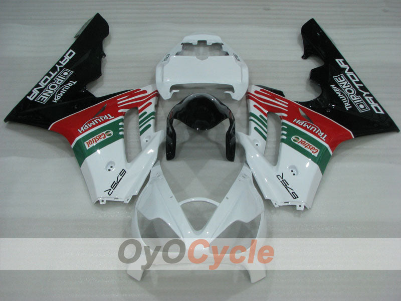Injection Fairing kit for 06-08 Triumph Daytona 675 - Green, White, Black - Castrol #OYO87906302 Secondary image