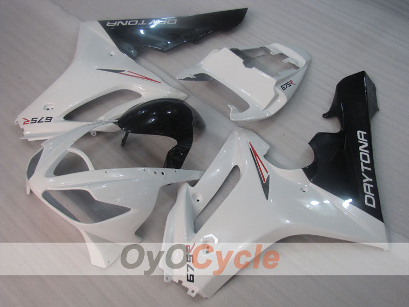 Injection Fairing kit for 06-08 Triumph Daytona 675 - White, Black - Factory Style #OYO87906304