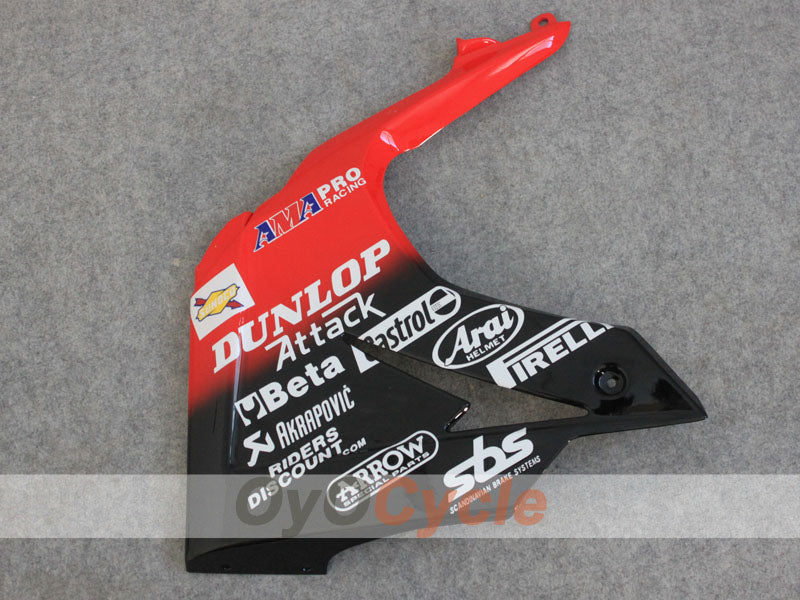 Injection Fairing kit for 13-14 Triumph Daytona 675 - Red, White, Black - DUNLOP #OYO87906311