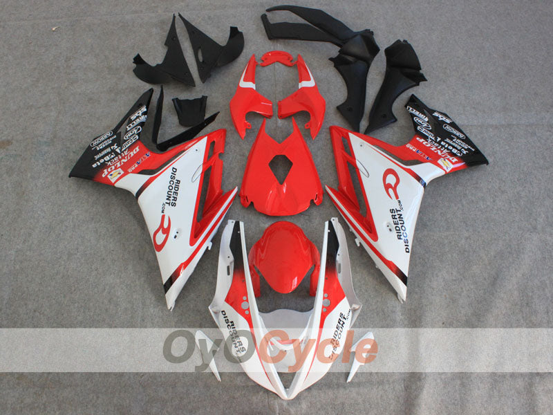 Injection Fairing kit for 13-14 Triumph Daytona 675 - Red, White, Black - DUNLOP #OYO87906311