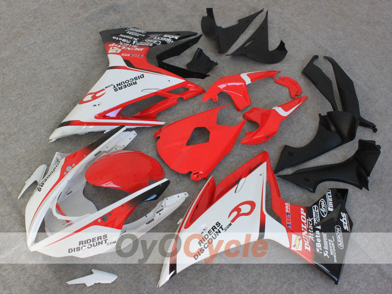Injection Fairing kit for 13-14 Triumph Daytona 675 - Red, White, Black - DUNLOP #OYO87906311