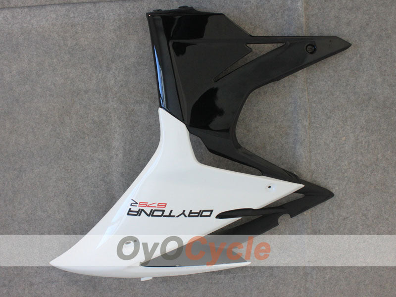 Injection Fairing kit for 13-14 Triumph Daytona 675 - White, Black - Factory Style #OYO87906313