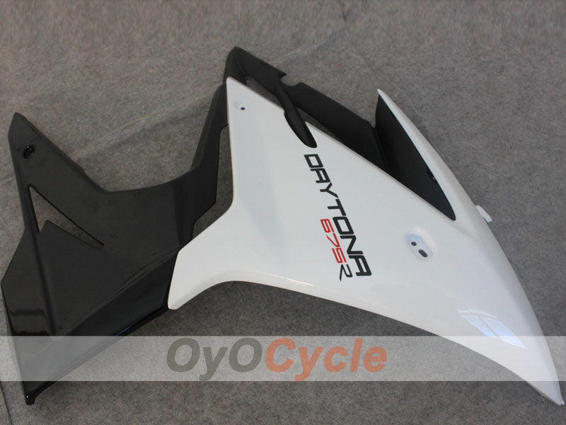 Injection Fairing kit for 13-14 Triumph Daytona 675 - White, Black - Factory Style #OYO87906313
