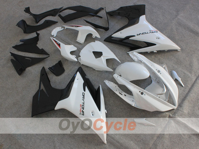 Injection Fairing kit for 13-14 Triumph Daytona 675 - White, Black - Factory Style #OYO87906313