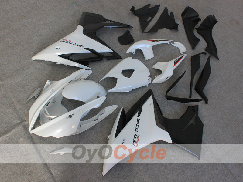 Injection Fairing kit for 13-14 Triumph Daytona 675 - White, Black - Factory Style #OYO87906313