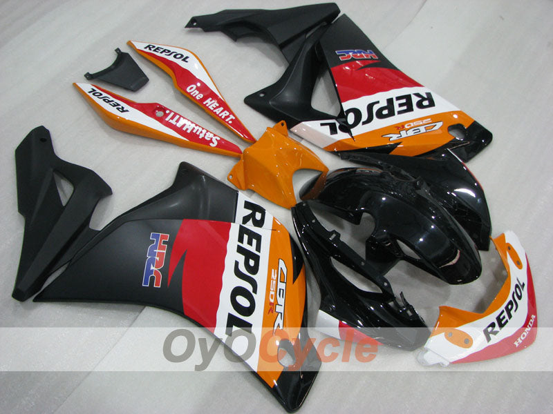 Injection Fairing kit for 11-16 CBR250RR - Orange, White, Black - PEPSI #OYO87906319