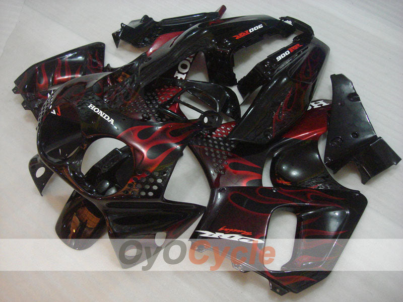 Fairing kit for 92-93 CBR900RR - Red, Black - Flame #OYO87906327
