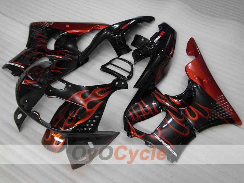 Fairing kit for 94-95 CBR900RR - Orange, Black - Flame #OYO87906343 Main image