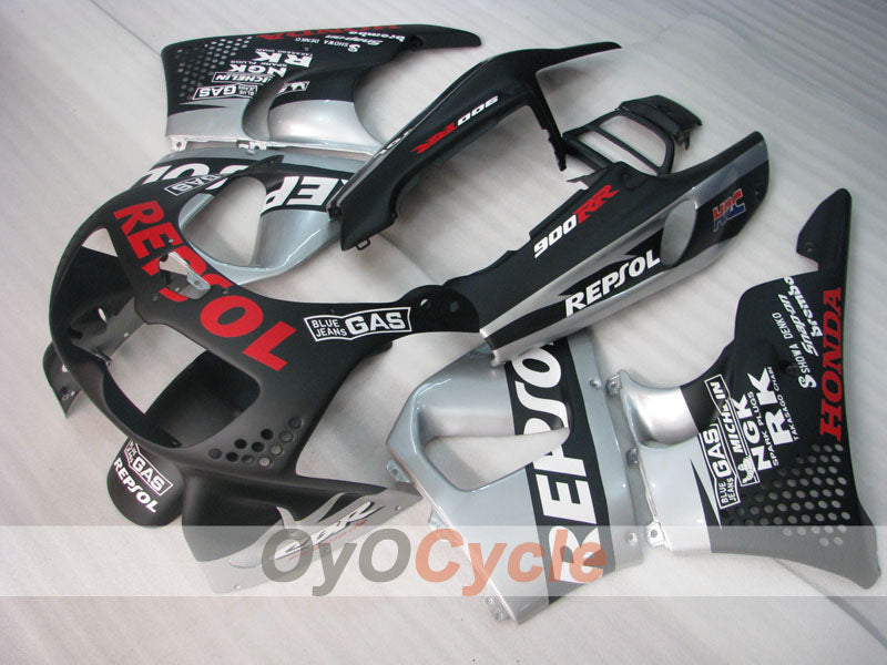 Fairing kit for 94-95 CBR900RR - Black, Silver - Repsol #OYO87906344