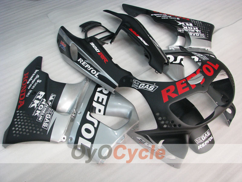 Fairing kit for 94-95 CBR900RR - Black, Silver - Repsol #OYO87906344 Main image